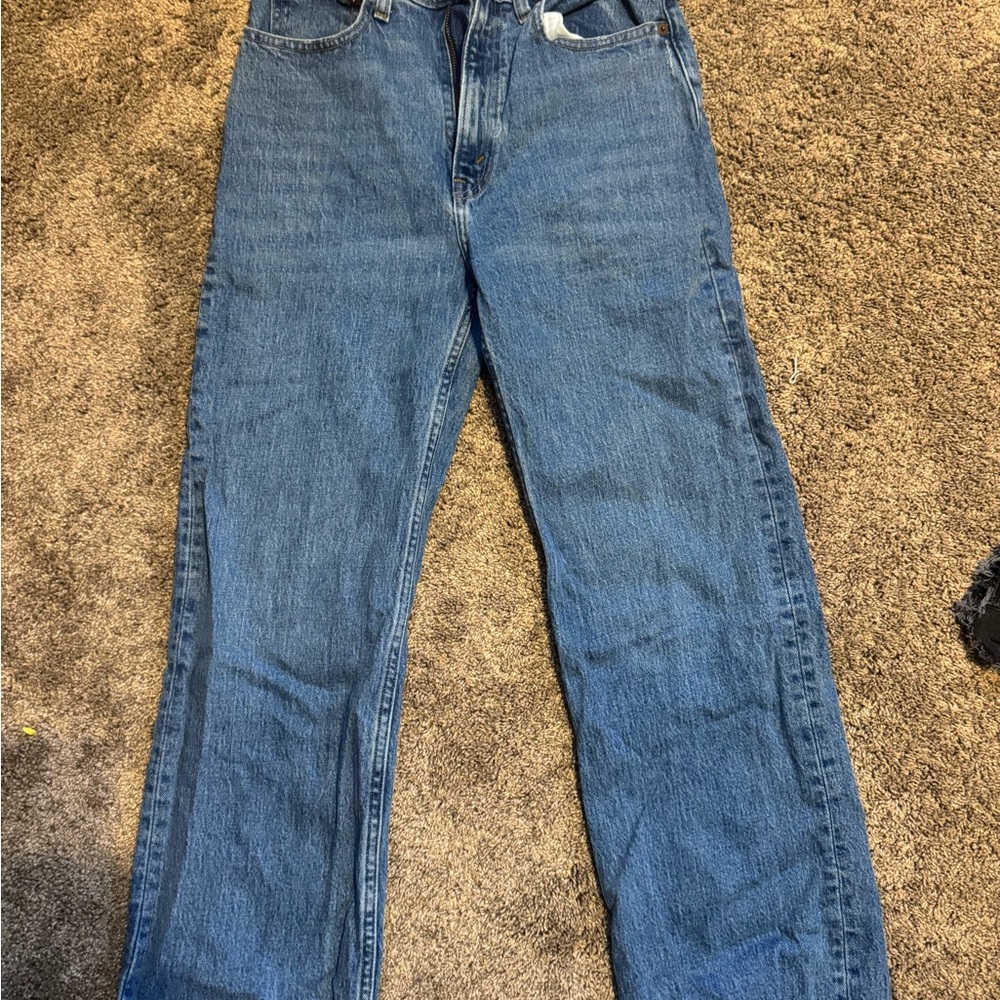 Abercrombie & Fitch Women's Straight Leg Blue Jeans